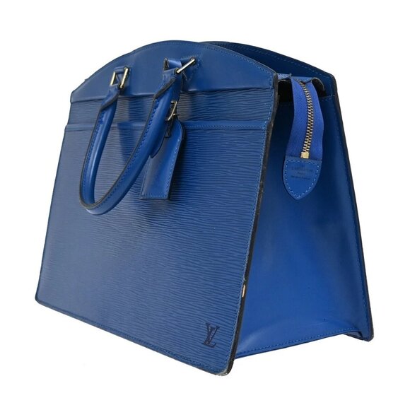 LOUIS VUITTON LV Logo Riviera Hand Bag Epi Leather Blue France - Picture 16 of 16